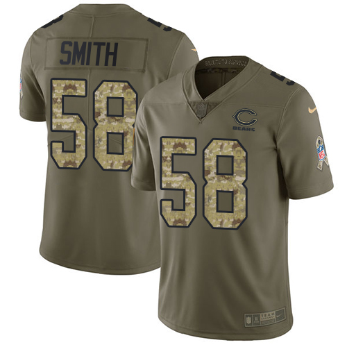 Nike Bears #58 Roquan Smith Olive/Camo Men's Stitched NFL Limited Salute To Service Jersey